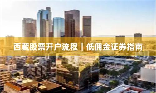 西藏股票开户流程|低佣金证券指南